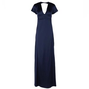 Chic Backless Silk Evening Gown